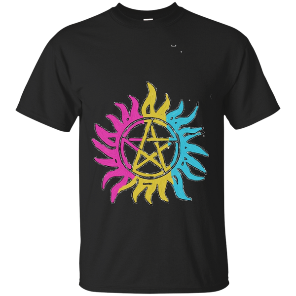 LGBT - Pansexual Pride Flag AntiPossession Symbol spnfamily T Shirt & Hoodie