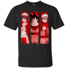 Dragon Ball - THREE LEGENDS  Red  Naruto Goku Luffy superhero T Shirt & Hoodie