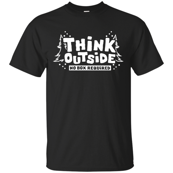 Camping - Think Outside The Box Camping Hiking T Shirt mens mountain biking T Shirt & Hoodie