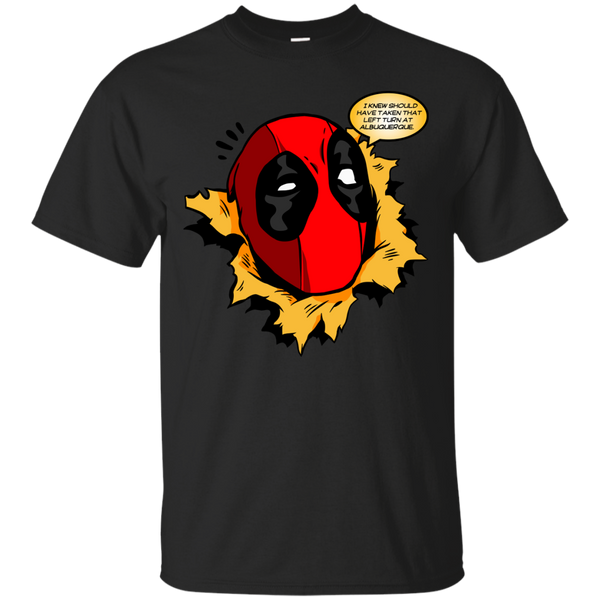 Deadpool - Wrong turn chimichanga merc head bubble speech frame comic parody demonigote albuquerque turn wrong deadpool T Shirt & Hoodie