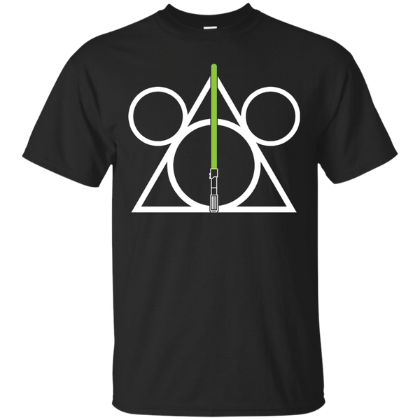 DISNEY HARRY POTTER MASH UP STAR WARS Disney Hallows green T Shirt 1920TEE