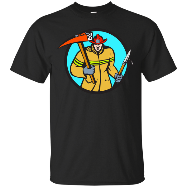 Firefighter - Fireman Firefighter Fire Axe Hook Circle Retro fireman firefighter fire axe hook circle retro T Shirt & Hoodie