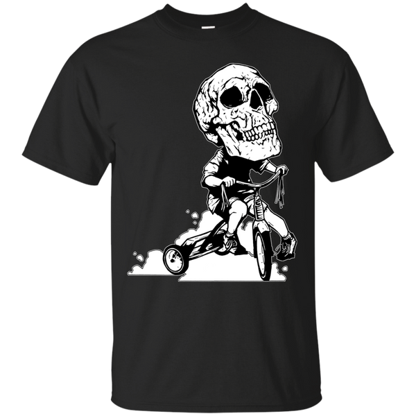 Biker - Big Head Skull Kid T Shirt & Hoodie