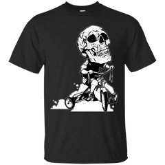 Biker - Big Head Skull Kid T Shirt & Hoodie