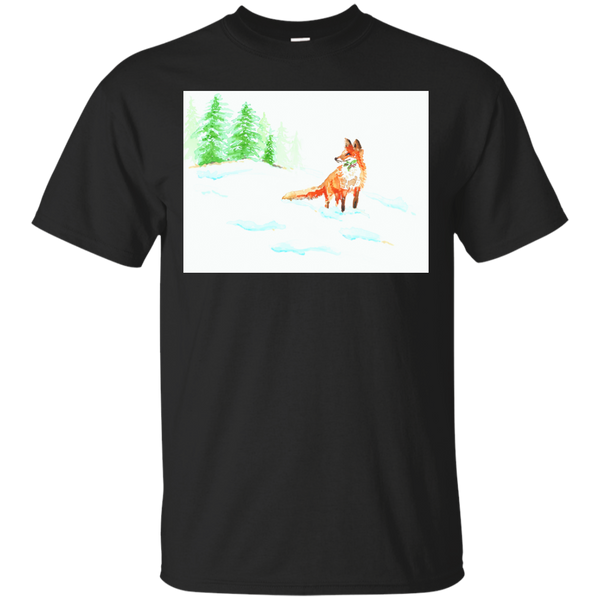 Camping - Fox in snow trees T Shirt & Hoodie