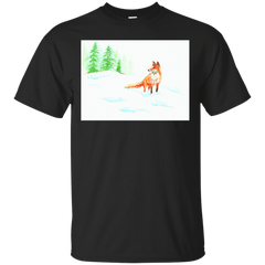 Camping - Fox in snow trees T Shirt & Hoodie