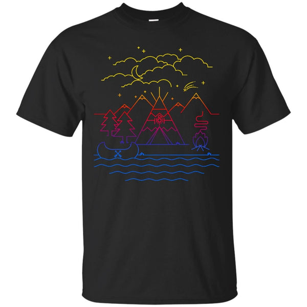 NATIVE AMERICAN - Always Camping T Shirt & Hoodie