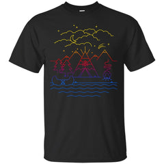 NATIVE AMERICAN - Always Camping T Shirt & Hoodie