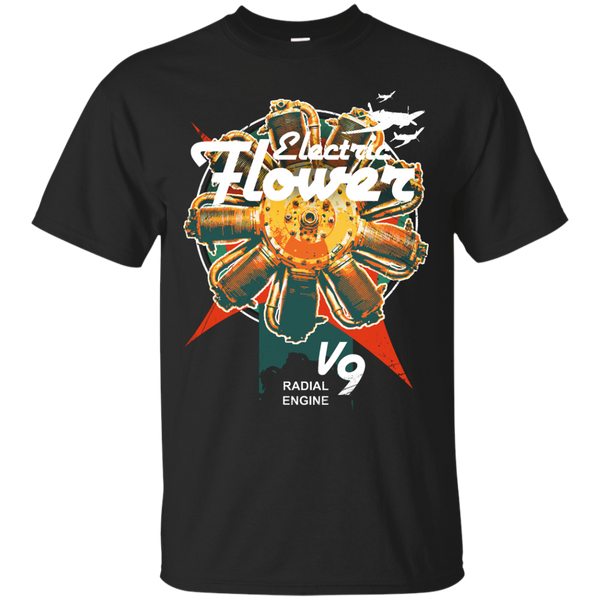 Mechanic - Electric flower airplane radial engine mechanic pilot art T Shirt & Hoodie