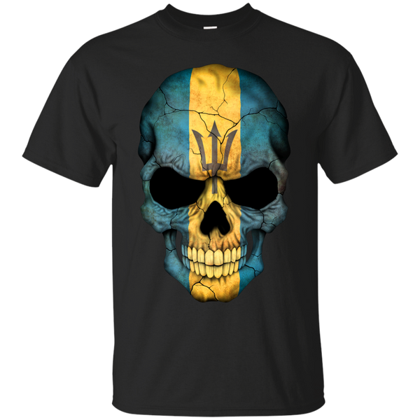 BARBADOS - Barbados Flag Skull T Shirt & Hoodie