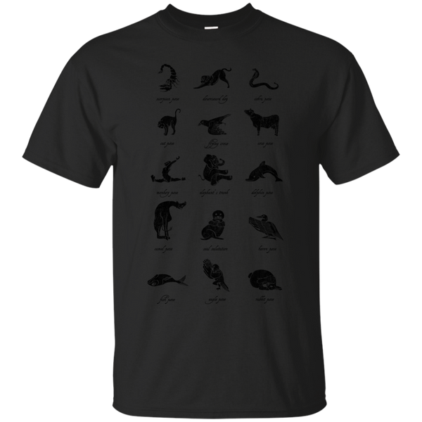 Yoga - Animal Yogis_Black T Shirt & Hoodie