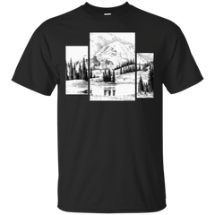 Camping - Mountain  black  white nature T Shirt & Hoodie