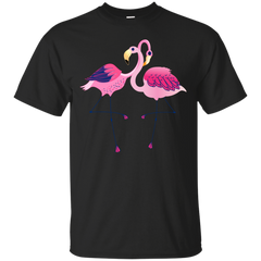 ANIMAL - Cute Pink Flamingos Illustration T Shirt & Hoodie