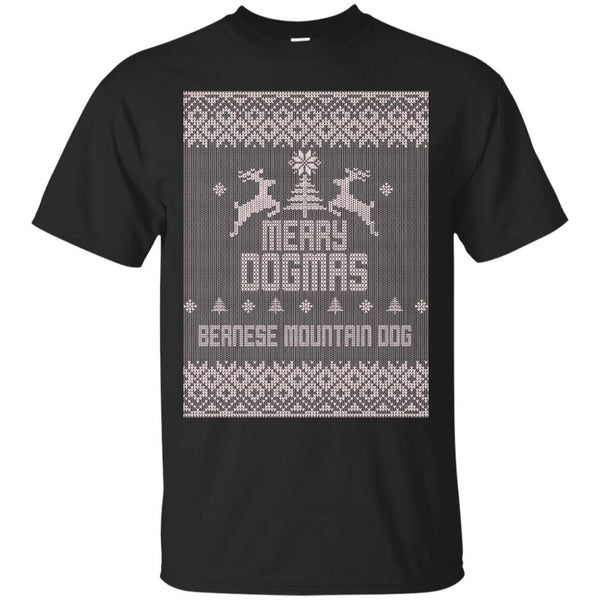BERNESE MOUNTAIN DOG - Merry Dogmas Bernese Mountain Dog T Shirt & Hoodie