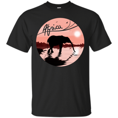 AFRICAN ELEPHANT ART - Africa Elephant Silhouette Artwork T Shirt & Hoodie