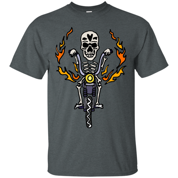 Biker - Funny Cool Biker Skeleton Riding Motorcycle Art T Shirt & Hoodie