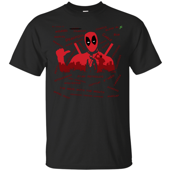 Deadpool - The Merc With The Mouth with words uncanny x force T Shirt & Hoodie