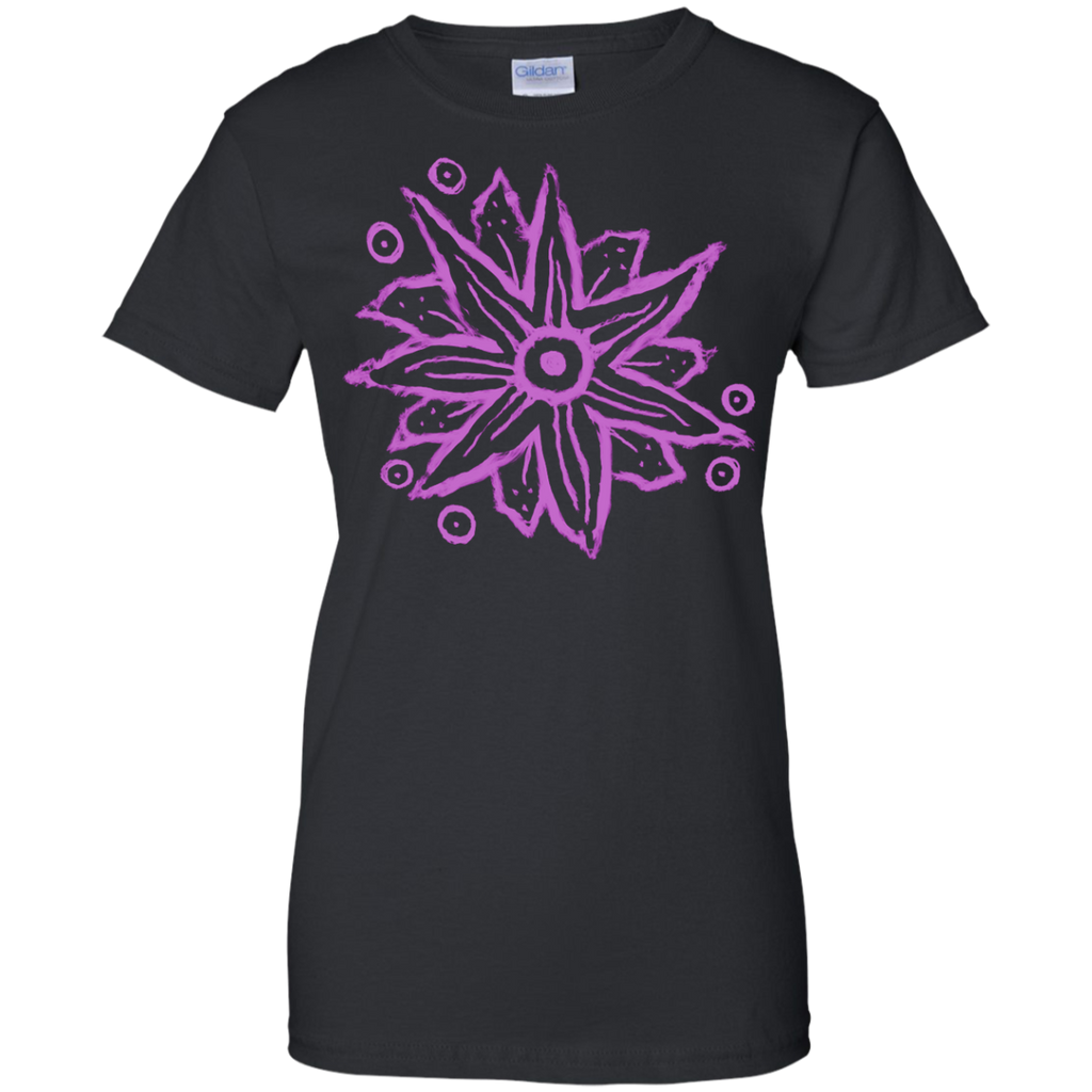 Yoga - Purple Wood Block Print Flowers T Shirt & Hoodie