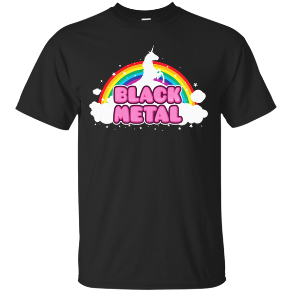 LGBT - BLACK METAL Funny Unicorn  Rainbow Mosh Parody Design music T Shirt & Hoodie