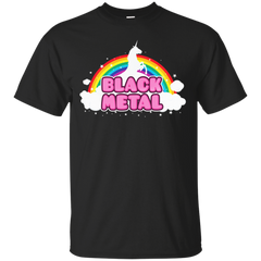LGBT - BLACK METAL Funny Unicorn  Rainbow Mosh Parody Design music T Shirt & Hoodie