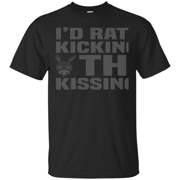 Mom - Id Rather Be Kicking Some Than Kissing Some  Ass Donkey funny saying T Shirt & Hoodie