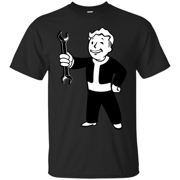 Mechanic - VAULT BOY MECHANIC BW T Shirt & Hoodie