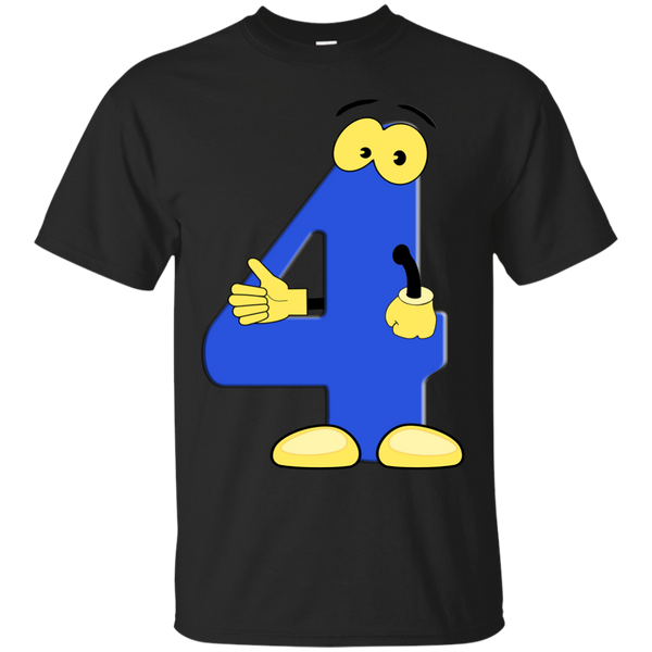 AGE SHIRTS - Number 4 Smiley Monogram Face Emoji Shirt for Men Women Kids T Shirt & Hoodie