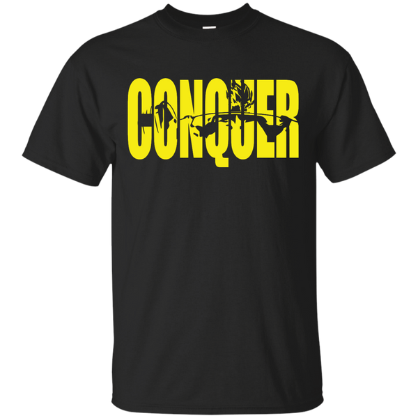 Dragon Ball - CONQUER  Saiyan Squat ICONIC Leg Day Motivation  Yellow workout dbz T Shirt & Hoodie