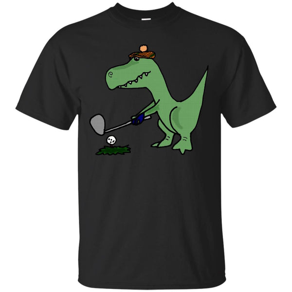 GOLF - Humorous Green Tyrannosaurus Rex Playing Golf T Shirt & Hoodie