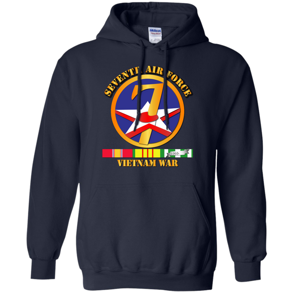 AIR FORCE - USAF  SSI  Seventh Air Force w VN SVC Ribbons T Shirt & Hoodie
