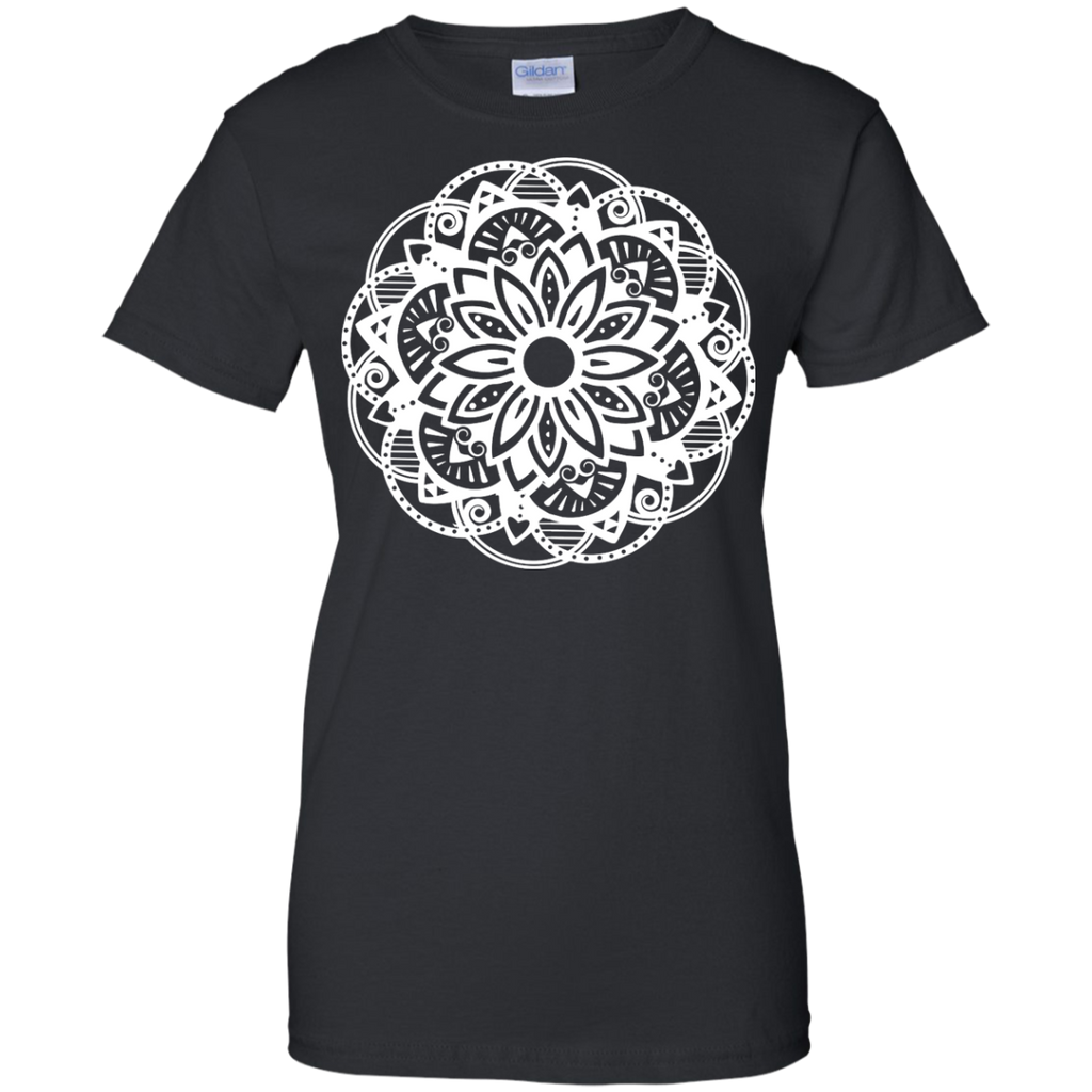 Yoga - Floral Mandala  White T Shirt & Hoodie