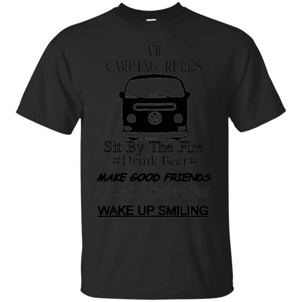 Camping - VW Camping Rules bay T Shirt & Hoodie