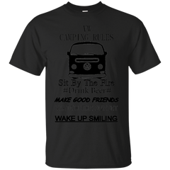 Camping - VW Camping Rules bay T Shirt & Hoodie