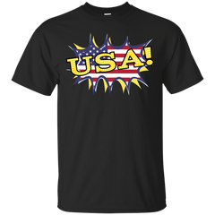 AMERICAN - USA Comic Book Style Flag T Shirt & Hoodie