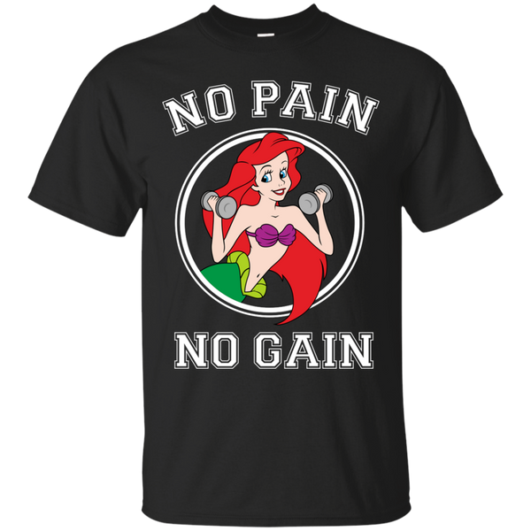 Yoga - NO PAIN NO GAIN LITTLE MERMAID GYM FITNESS T shirt & Hoodie