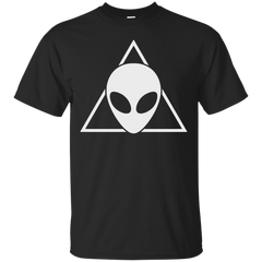 ALIEN HEAD - Space Alien Head Triangle T Shirt & Hoodie