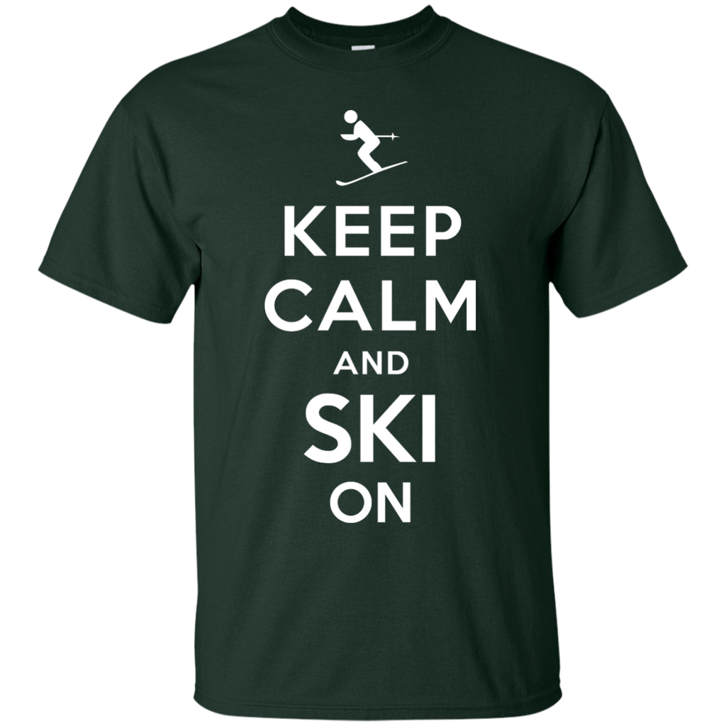 Camping - Keep Calm and Ski On mountain T Shirt & Hoodie
