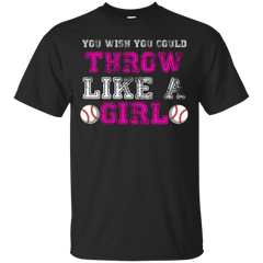 BASEBALL T SHIRT - Throw Like A Girl Softball Fastpitch Baseball T Shirt & Hoodie