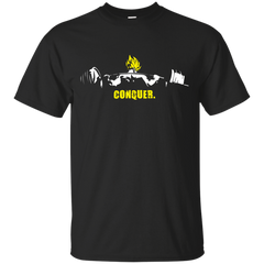 Dragon Ball - CONQUER  Saiyan Squat Leg Day Motivation  White and Yellow workout dbz T Shirt & Hoodie