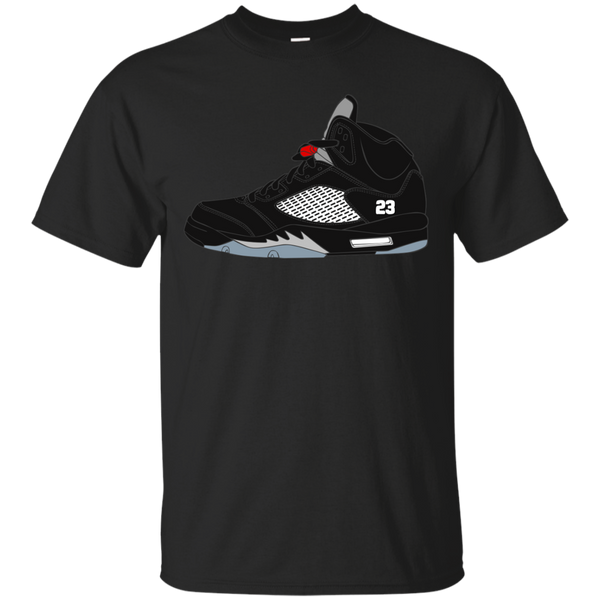 AIR JORDAN - Air Jordan 5  Black Metallic T Shirt & Hoodie