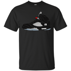AIR JORDAN - Air Jordan 5  Black Metallic T Shirt & Hoodie