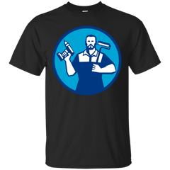 BEARDED HANDYMAN CORDLESS DRILL PAINTROLLER CIRCLE RETRO - Bearded Handyman Cordless Drill Paintroller Circle Retro T Shirt & Hoodie
