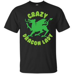 Mom - Crazy Dragon lady green circle lizard T Shirt & Hoodie