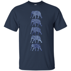 BEAUTIFUL - Patterned Elephantsnavy T Shirt & Hoodie