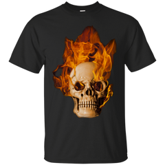 Biker - ANOTHER BURNING SKULL T Shirt & Hoodie