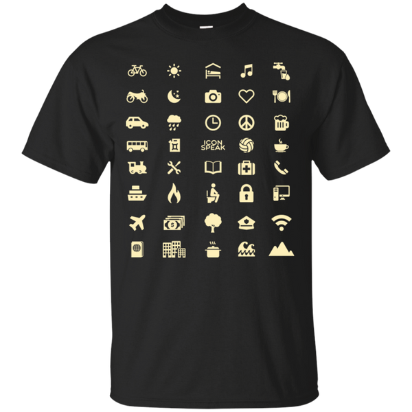 Camping - Travel Icon TShirtTravel Guide 40 icons SOS icon speak T Shirt & Hoodie