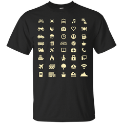 Camping - Travel Icon TShirtTravel Guide 40 icons SOS icon speak T Shirt & Hoodie