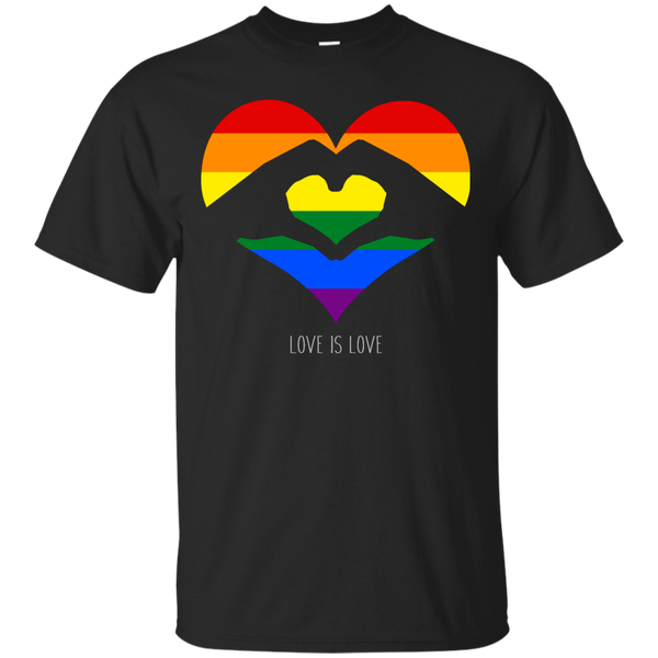 LGBT - Love Is Love LGBT Love Heart colors T Shirt & Hoodie