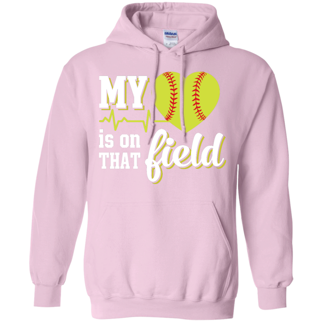 Yoga - MY HEART IS ON THAT FIELD SOFT BALL T shirt & Hoodie