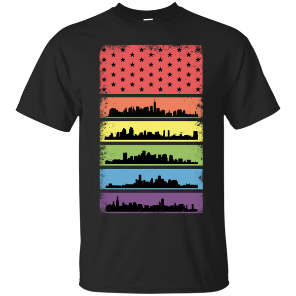 LGBT - LGBT Pride Rainbow City Skyline lgbt T Shirt & Hoodie